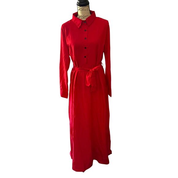 Red Unbranded Long Maxi Dress Size 2XL NEW - Picture 1 of 5